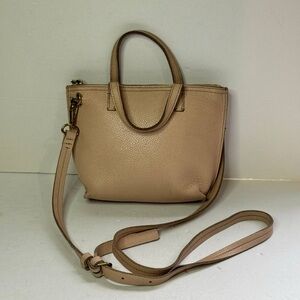 Mark & Graham Small Crossbody The Essential Crossbody BEIGE Leather Purse Bag